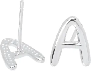 1 Pair Alphabet Letter a Ear Studs Minimalist Initial Earrings for Casual Wear Elegant Style for Daily Prom Events