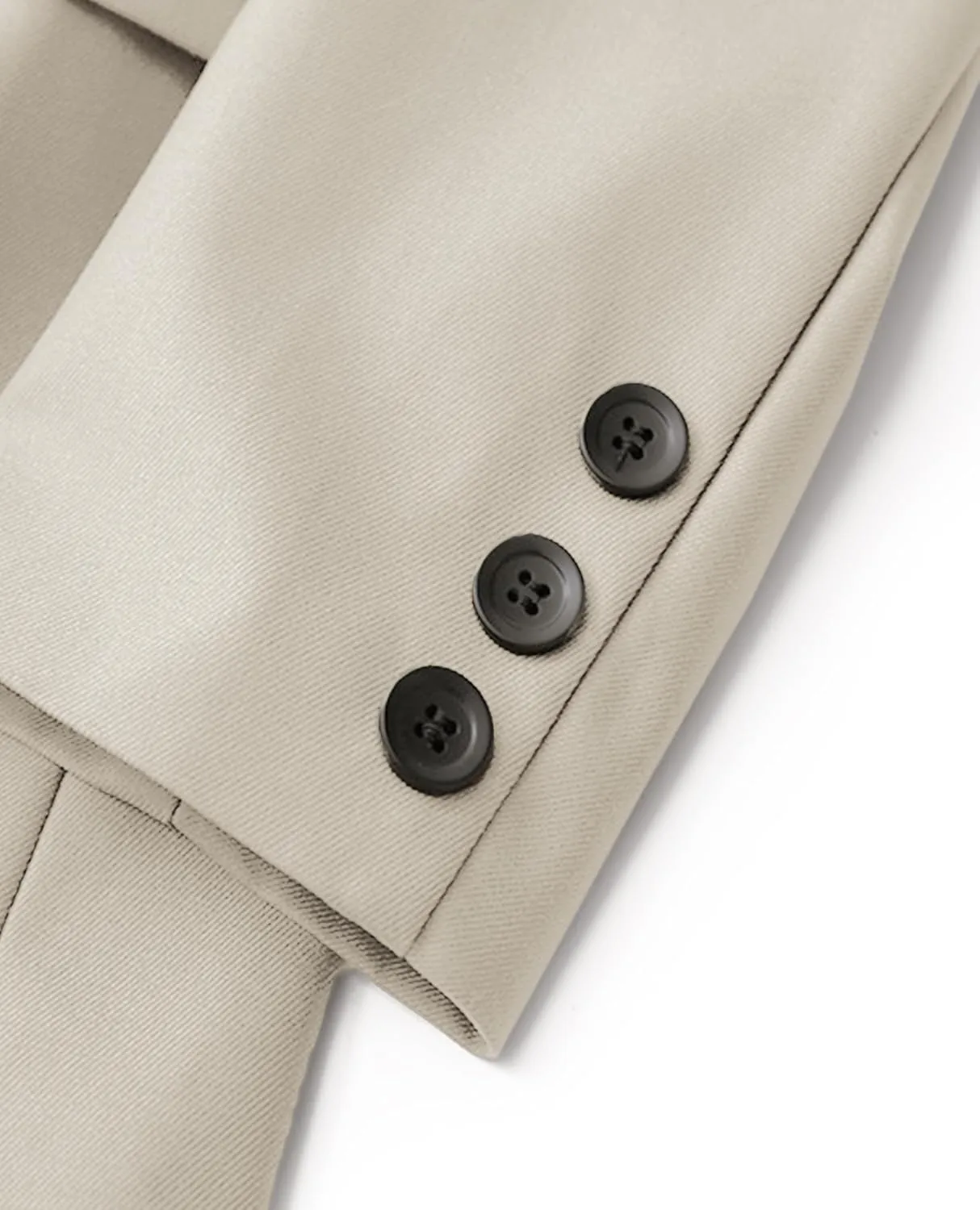 2025 Women's Spring Hooded Blazer Jacket Double-Breasted Oversize Loose Fully-Lined Work Office Suit with Pockets