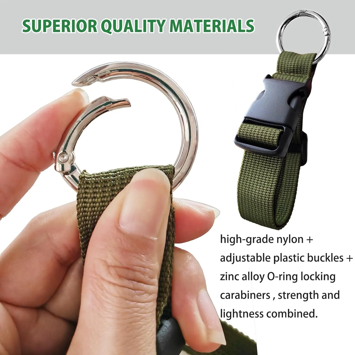 3PCS Add a Bag Luggage Strap Jacket Gripper, Luggage Straps Carry-on Baggage Suitcase Straps Belts Travel Accessories,Carry Your Extra Bags(Army Green)