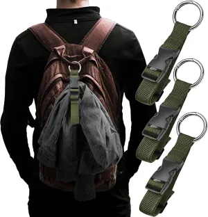 3PCS Add a Bag Luggage Strap Jacket Gripper, Luggage Straps Carry-on Baggage Suitcase Straps Belts Travel Accessories,Carry Your Extra Bags(Army Green)