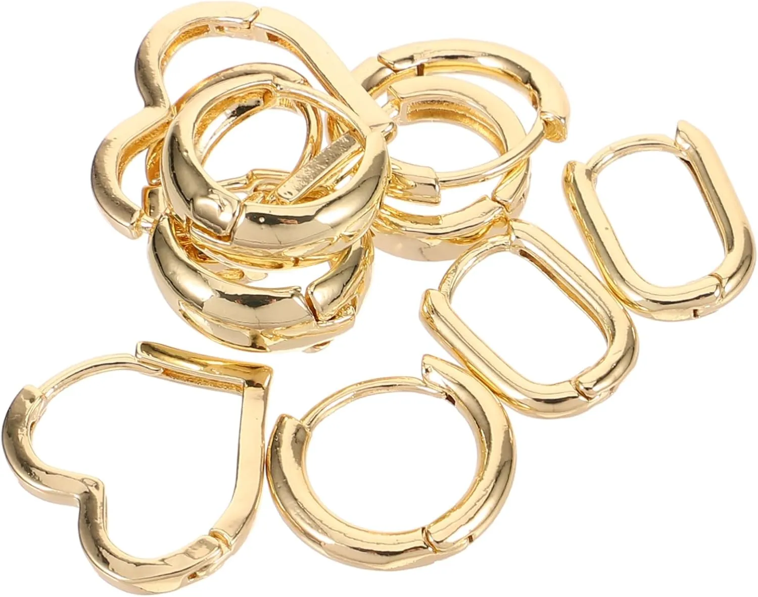 5 Pairs of Chunky Hoop Earrings Minimalist C Shaped Ear Jewelry Set for Women Stylish Earring Pack for Everyday Wear and Special Occasions