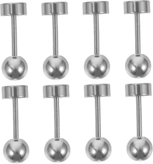 8pcs Women's Minimalist Ball Stud Earrings Stainless Steel Earring Studs for Women Fashion Hoop Earring Studs for Women