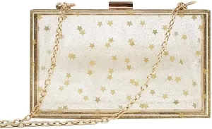 Acrylic Transparent Clutch Bag Wallet Handbag Sequins Shoulder Messenger Bags Wedding Party