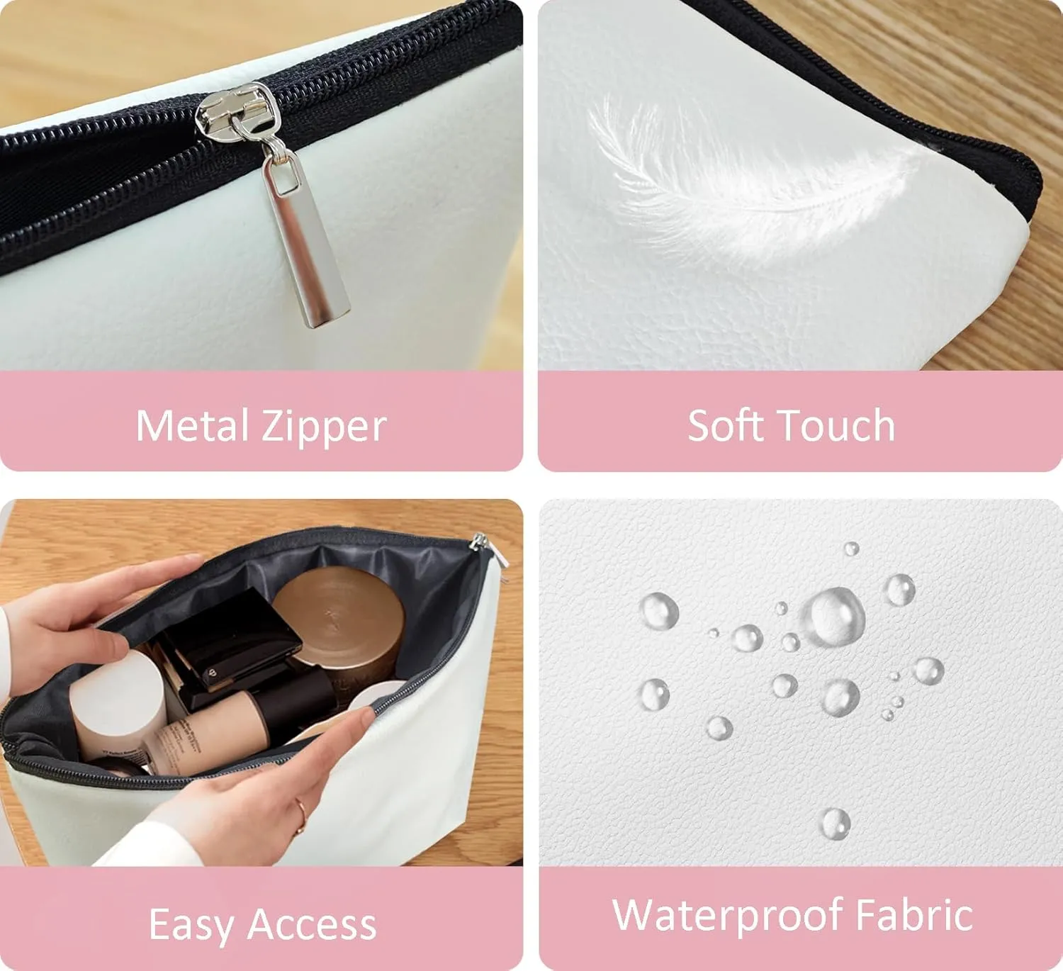 Aesthetic Sea Otter Gifts Makeup Bag for Women,Just A Girl Who Loves Otter Gifts Leather Small Zipper Pouch for Purse,Cosmetic Bag Zipper Pouch for Women Teens Girl,Small Makeup Bag