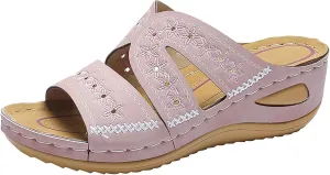 AMDBEL Orthopedic Sandals for Women, Sandals for Women 2024 Dressy Summer Casual Arch Support Platform Slippers Flip Flops