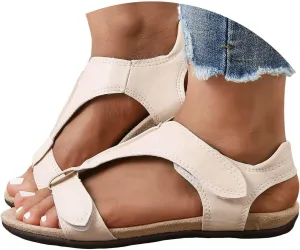 AMDBEL Sandals for Women 2024 Dressy Orthopedic Sandals Summer Flip Flops Comfy Walking Flat Sandals Arch Support Beach Shoes