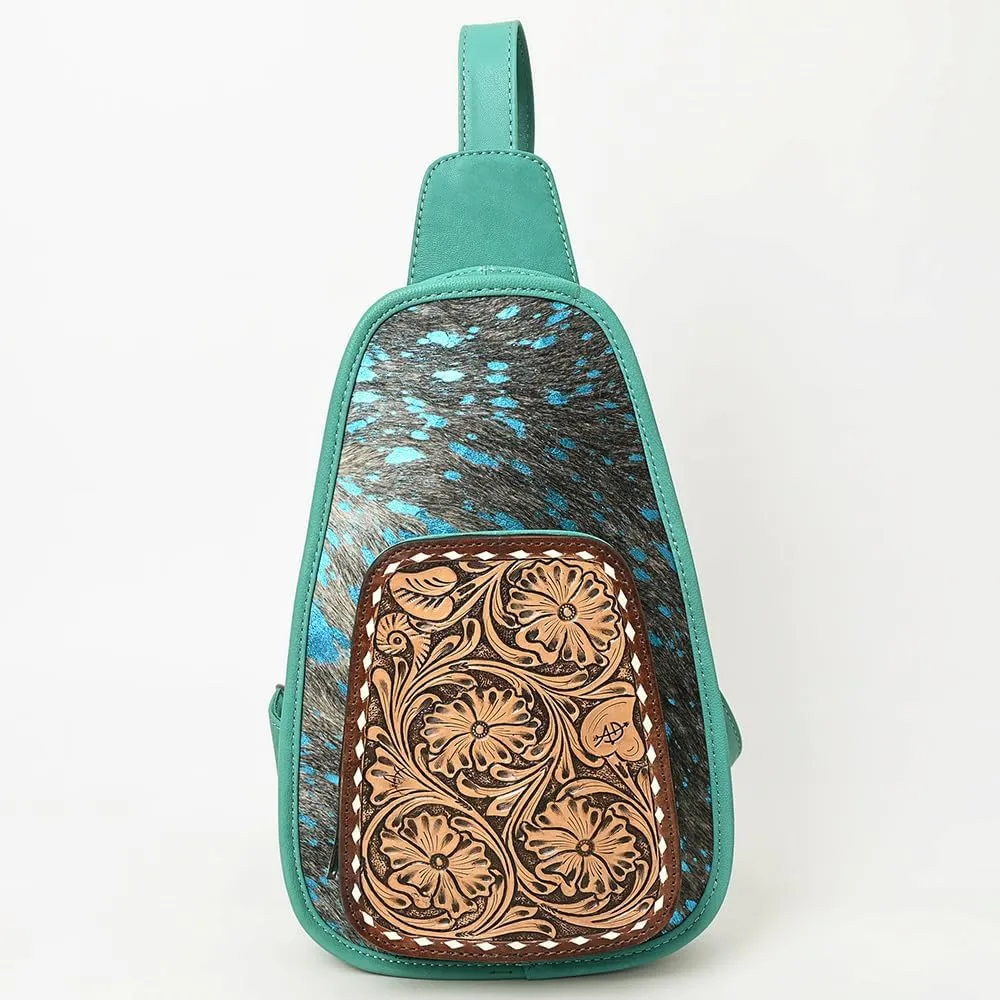 American Darling Sling Hand Tooled Saddle Blanket Genuine Leather Women Bag Western Handbag Purse