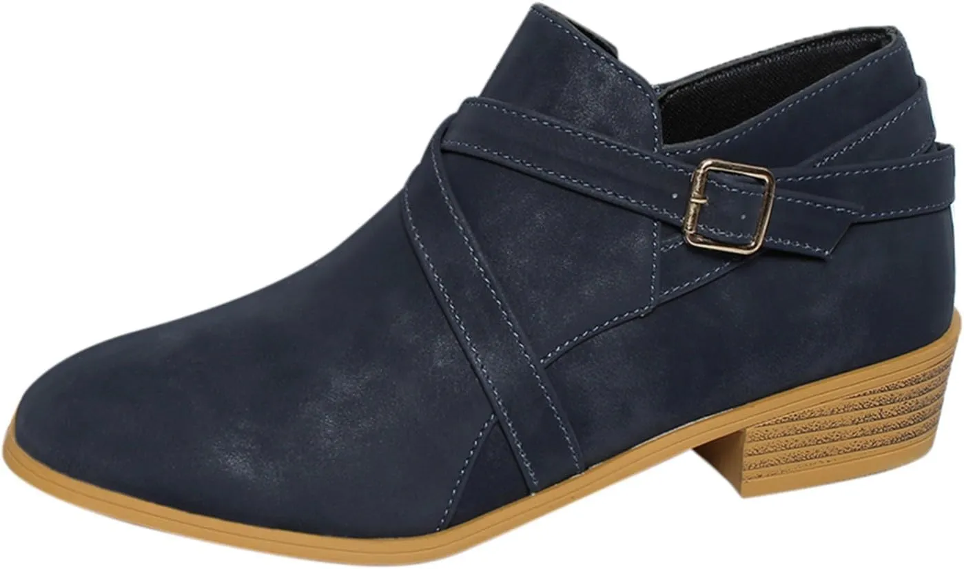 Ankle Boots Womens Black Boots Cute Fall Boots Women's Size 11 Womens Leather Booties and Ankle Boots No Heel Wide Width Booties for Women Low Heel
