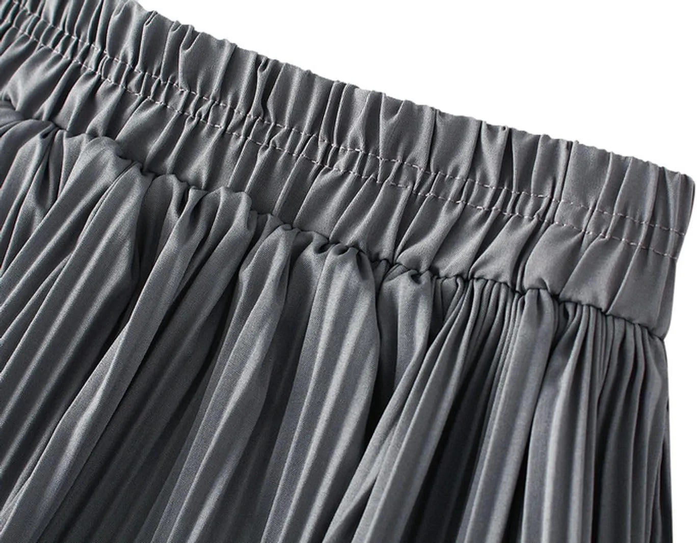 Asymmetrical Ruffle Pleated Skirt for Women High Waist Layered Midi Skirts Flowy Irregular Hemline Skirt