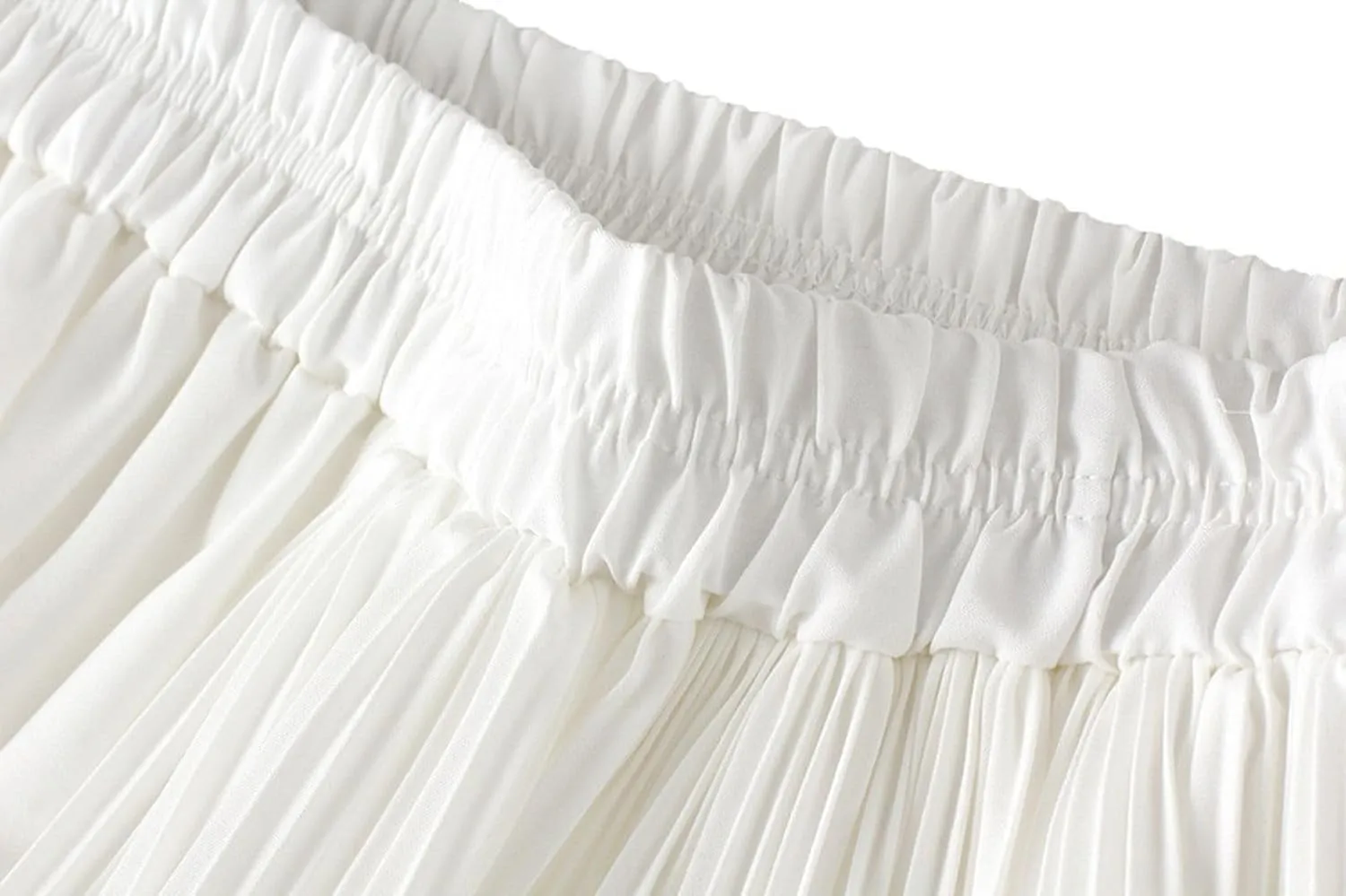Asymmetrical Ruffle Pleated Skirt for Women High Waist Layered Midi Skirts Flowy Irregular Hemline Skirt