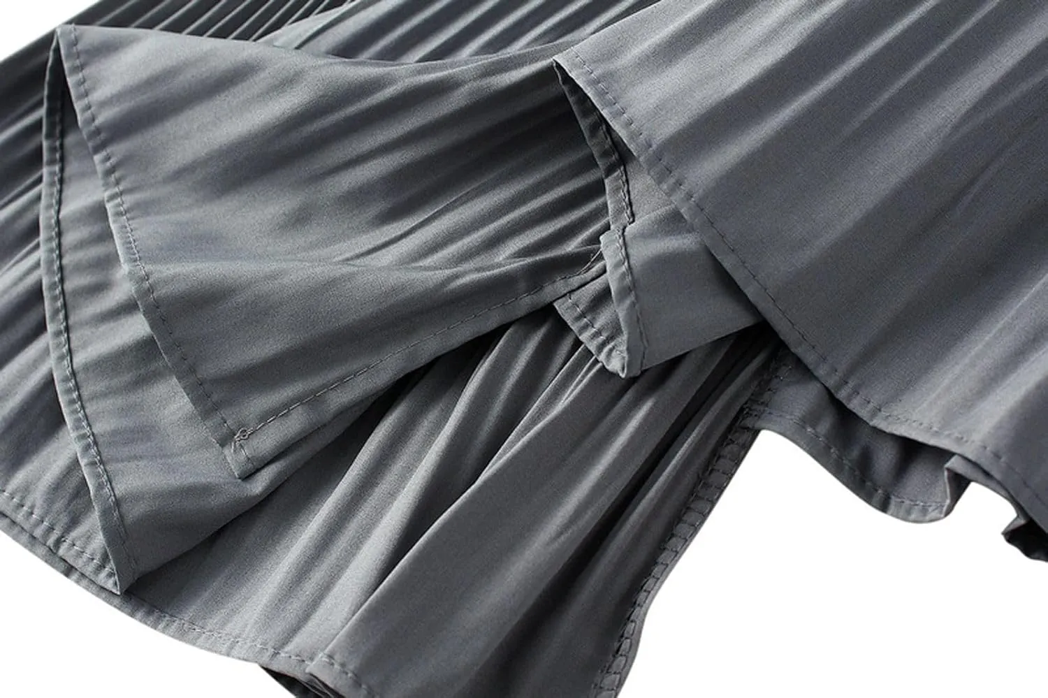 Asymmetrical Ruffle Pleated Skirt for Women High Waist Layered Midi Skirts Flowy Irregular Hemline Skirt