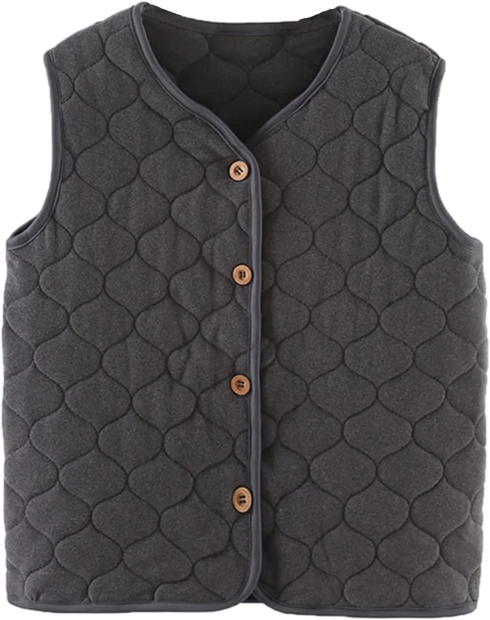 Baby Kids Boys Girls Winter Vests Cotton Warm Thick Vests Padded aistcoat Toddler Outwear Photoshoot 2-14 Years
