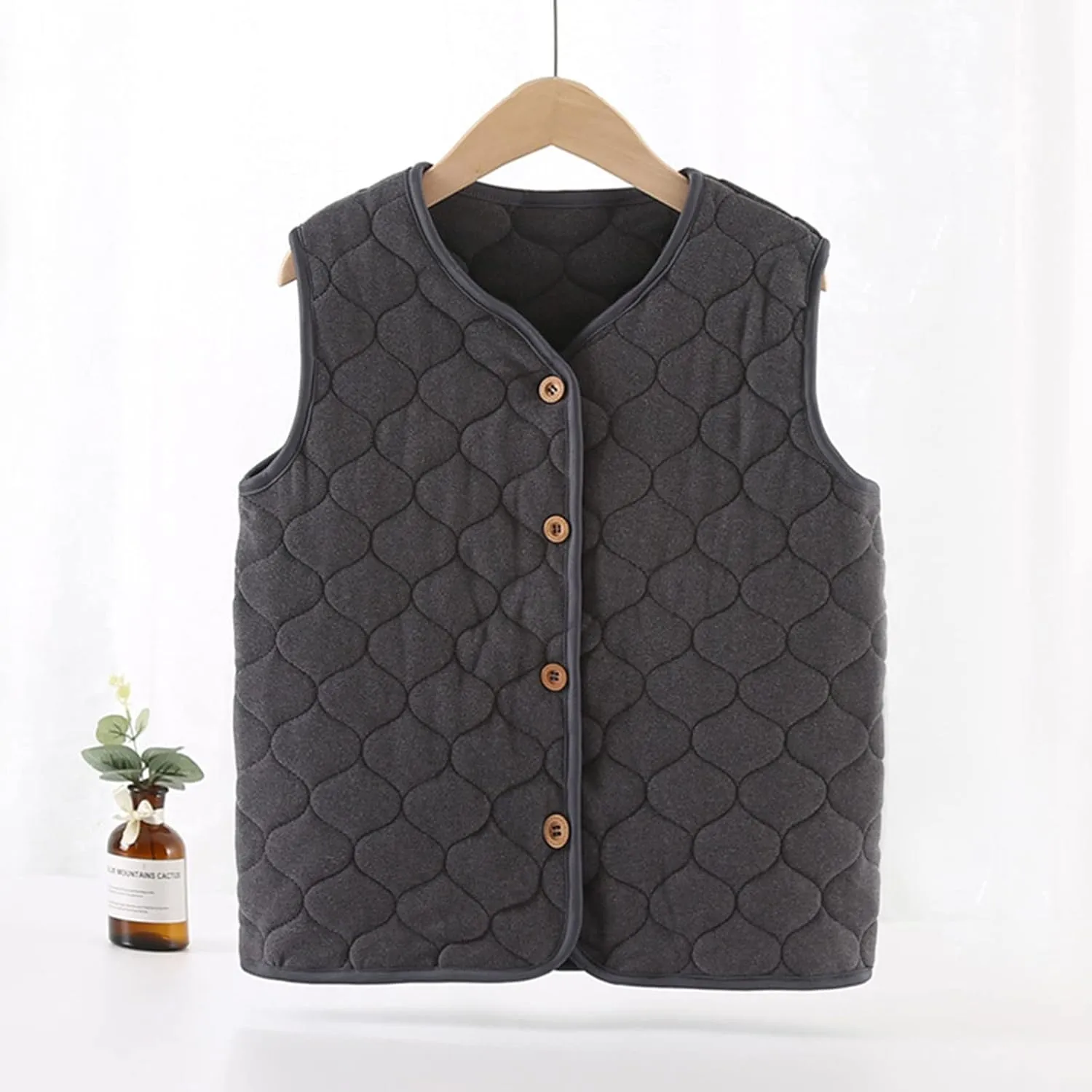 Baby Kids Boys Girls Winter Vests Cotton Warm Thick Vests Padded aistcoat Toddler Outwear Photoshoot 2-14 Years
