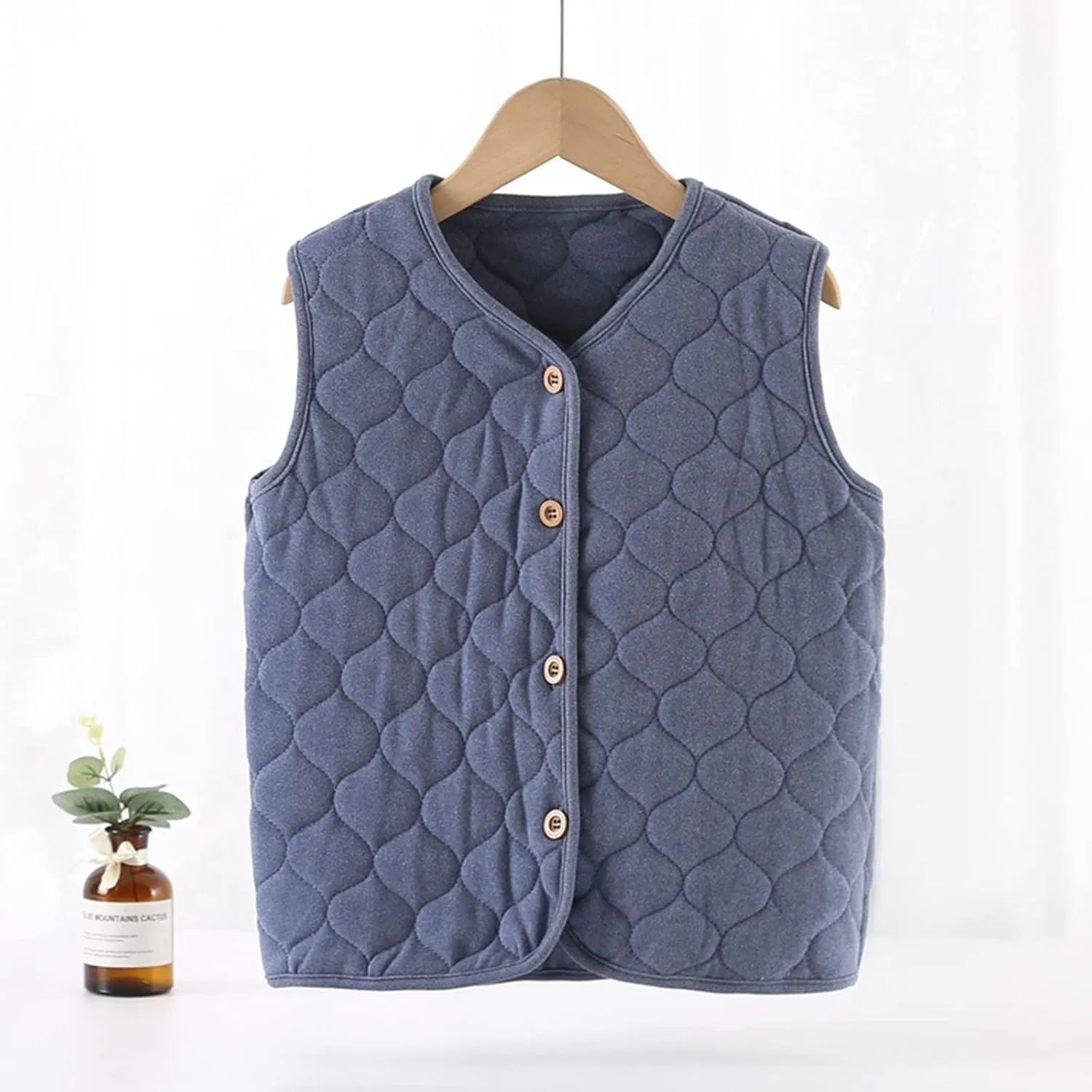 Baby Kids Boys Girls Winter Vests Cotton Warm Thick Vests Padded aistcoat Toddler Outwear Photoshoot 2-14 Years