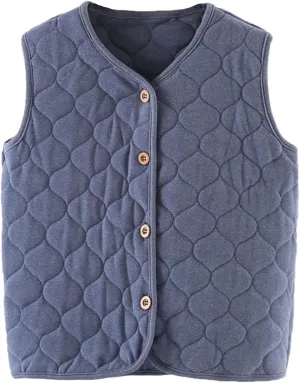 Baby Kids Boys Girls Winter Vests Cotton Warm Thick Vests Padded aistcoat Toddler Outwear Photoshoot 2-14 Years