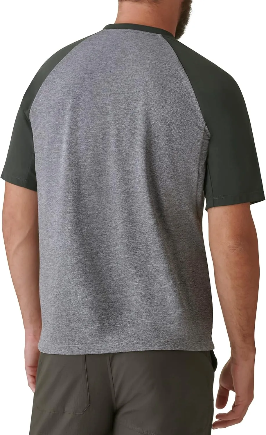 BASS OUTDOOR Men Knit T Shirt with Button Neckline