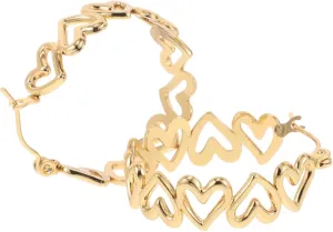 Beaupretty Delicate Gold Hoop Earrings for Women Heart Shaped Tiny Cartilage Link Design Lightweight Airy Comfort Stylish Minimalist Jewelry for Everyday Wear
