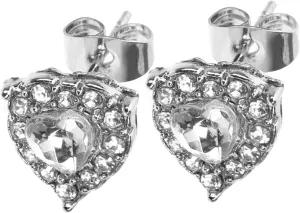 BESPORTBLE 1 Pair Diamond Heart Earrings for Women Minimalist Stud Earrings Elegant Fashion Accessories