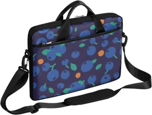 Blueberries Plant Pattern Laptop Shoulder Bag Tablet Computer Notebook Sleeve Messenger Bags Carrying Case with Strap Briefcase Tote for 14 15 in Laptops