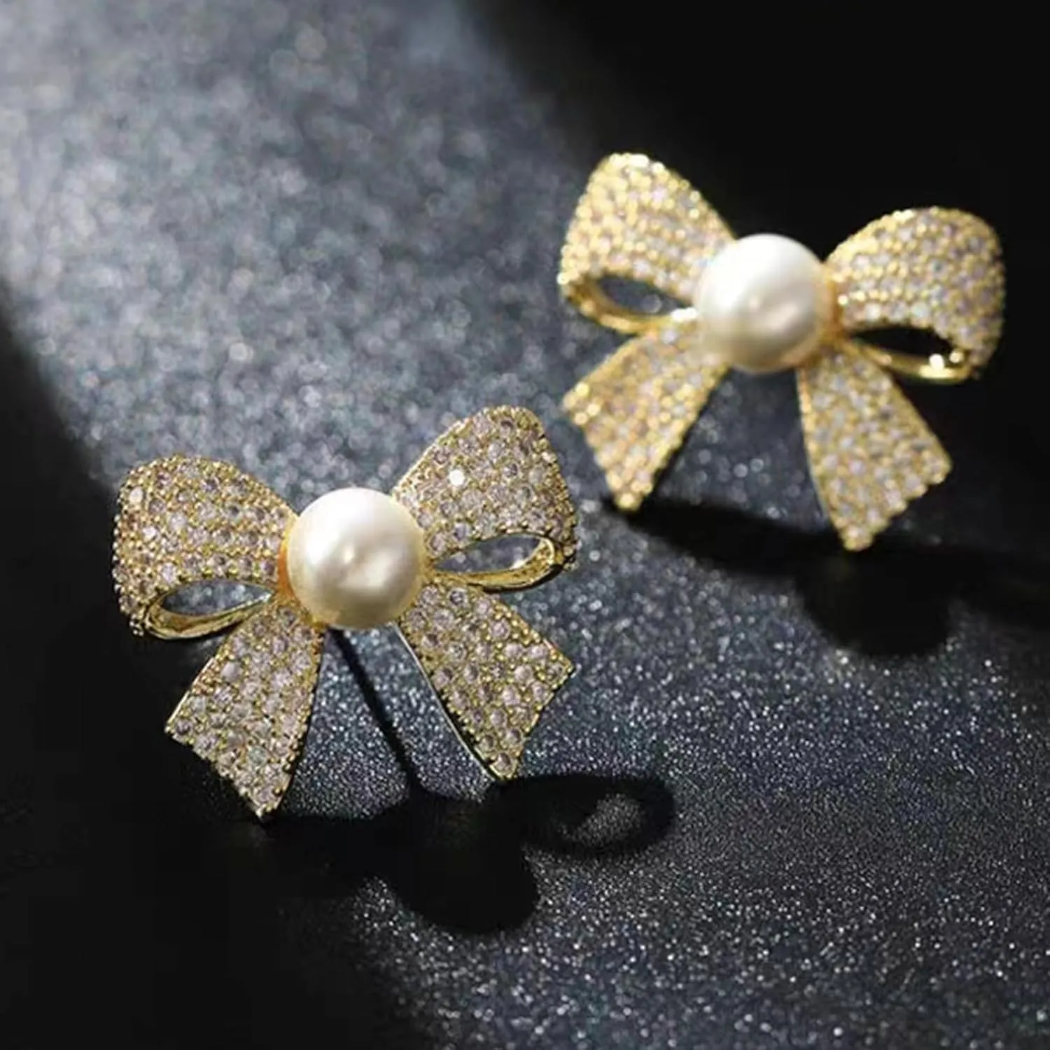 Bow Earrings for Women Trendy Stuff Cute Bow Pearl Drop Dangle Earrings Bowknot Stud Wedding Party Daily Jewelry Accessory Gifts