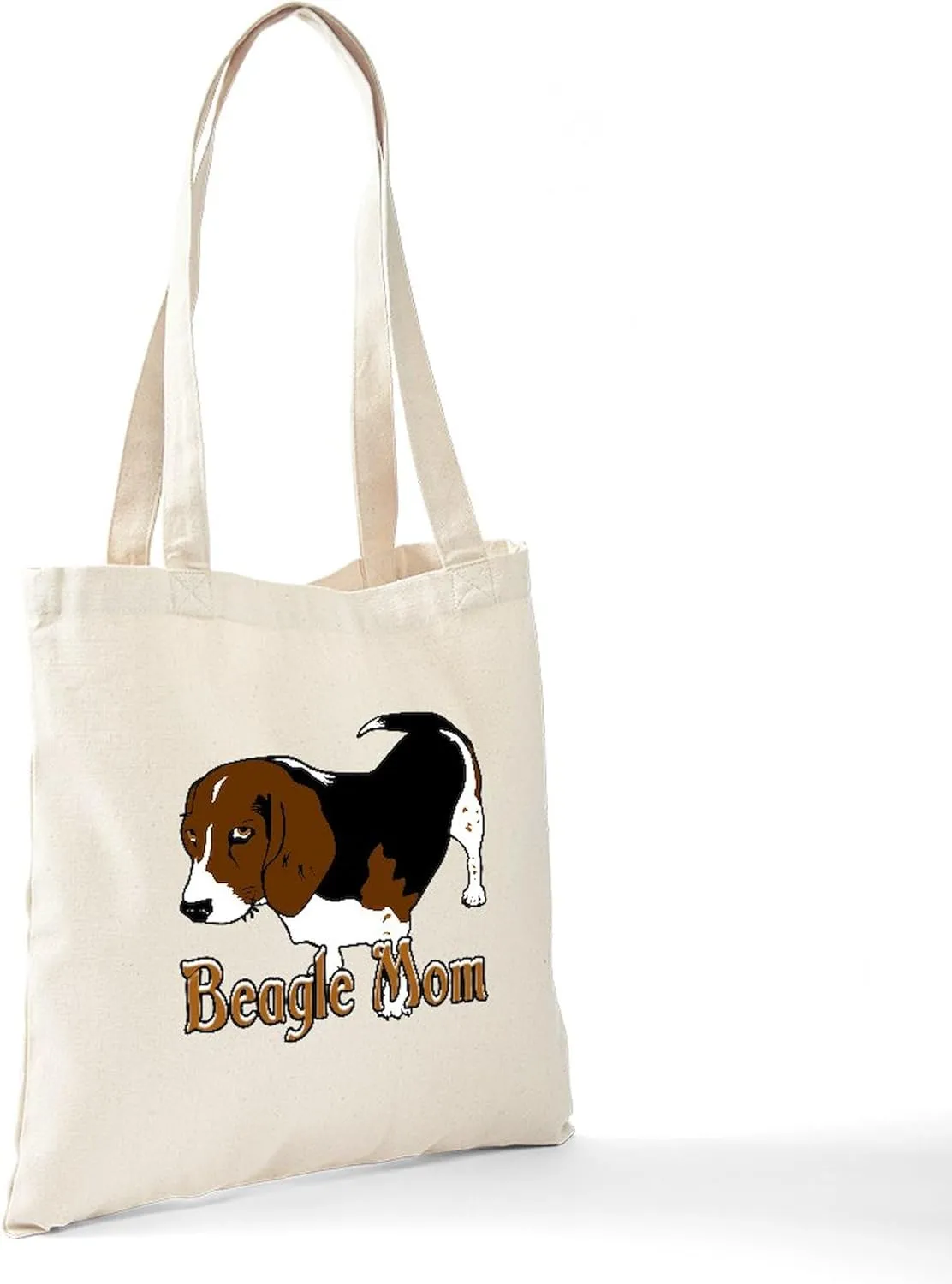 CafePress Beagle Mom Tote Bag Reusable Natural Beige Canvas Shopping Bag