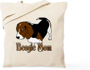CafePress Beagle Mom Tote Bag Reusable Natural Beige Canvas Shopping Bag