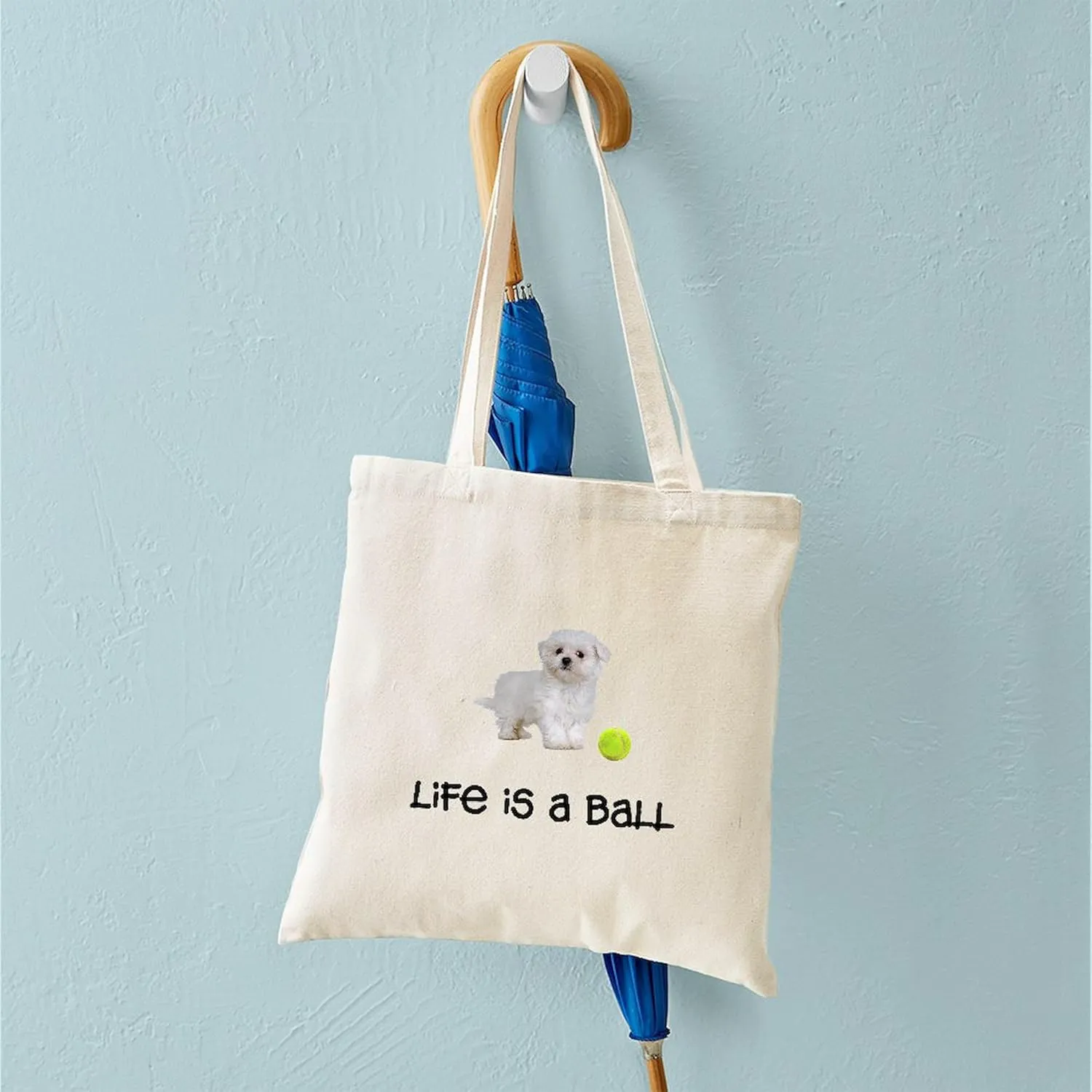 CafePress Maltese Life Tote Bag Reusable Natural Beige Canvas Shopping Bag