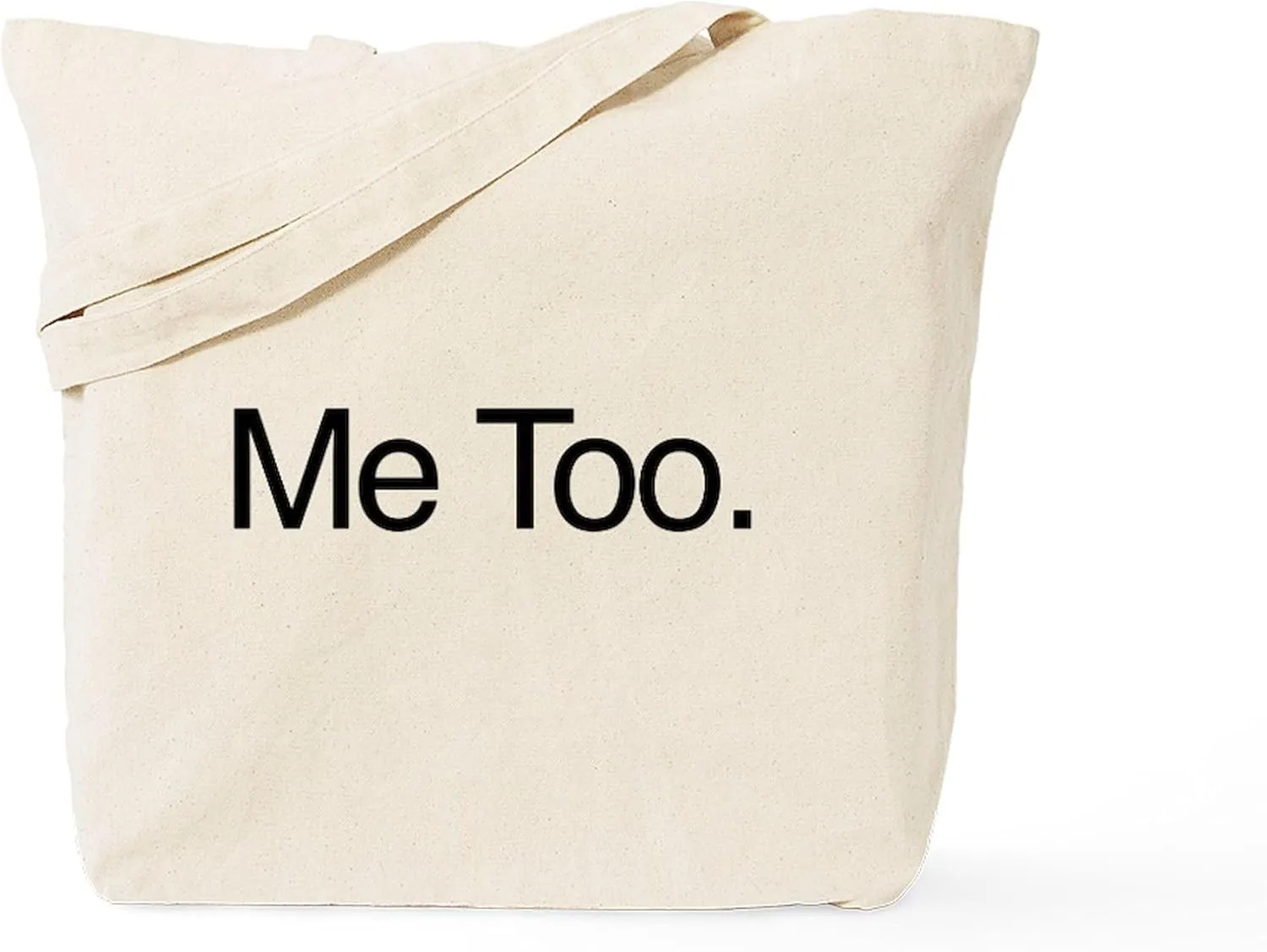 CafePress Me Too. Tote Bag Reusable Natural Beige Canvas Shopping Bag