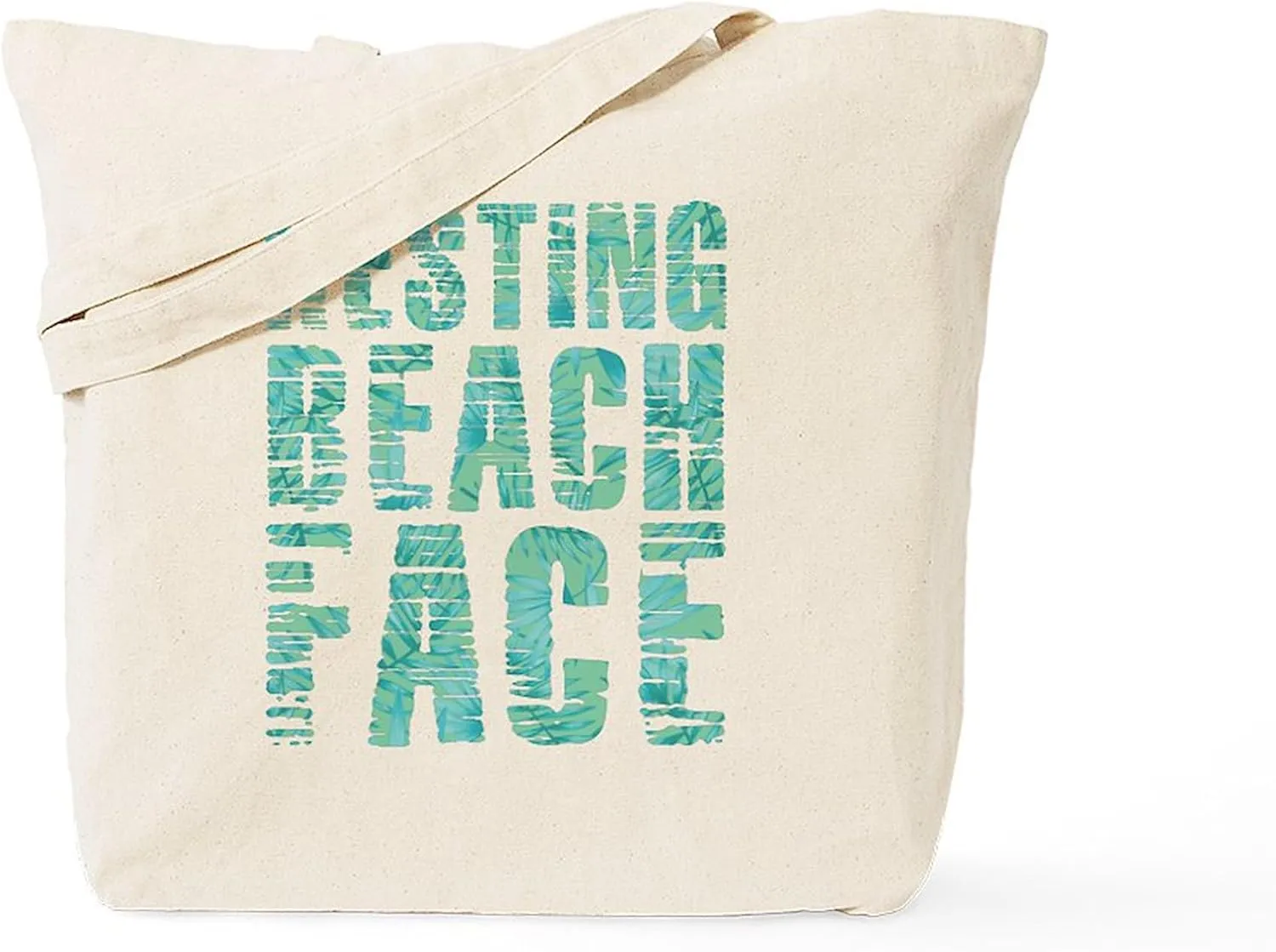 CafePress Resting Beach Face Print Tote Bag Reusable Natural Beige Canvas Shopping Bag