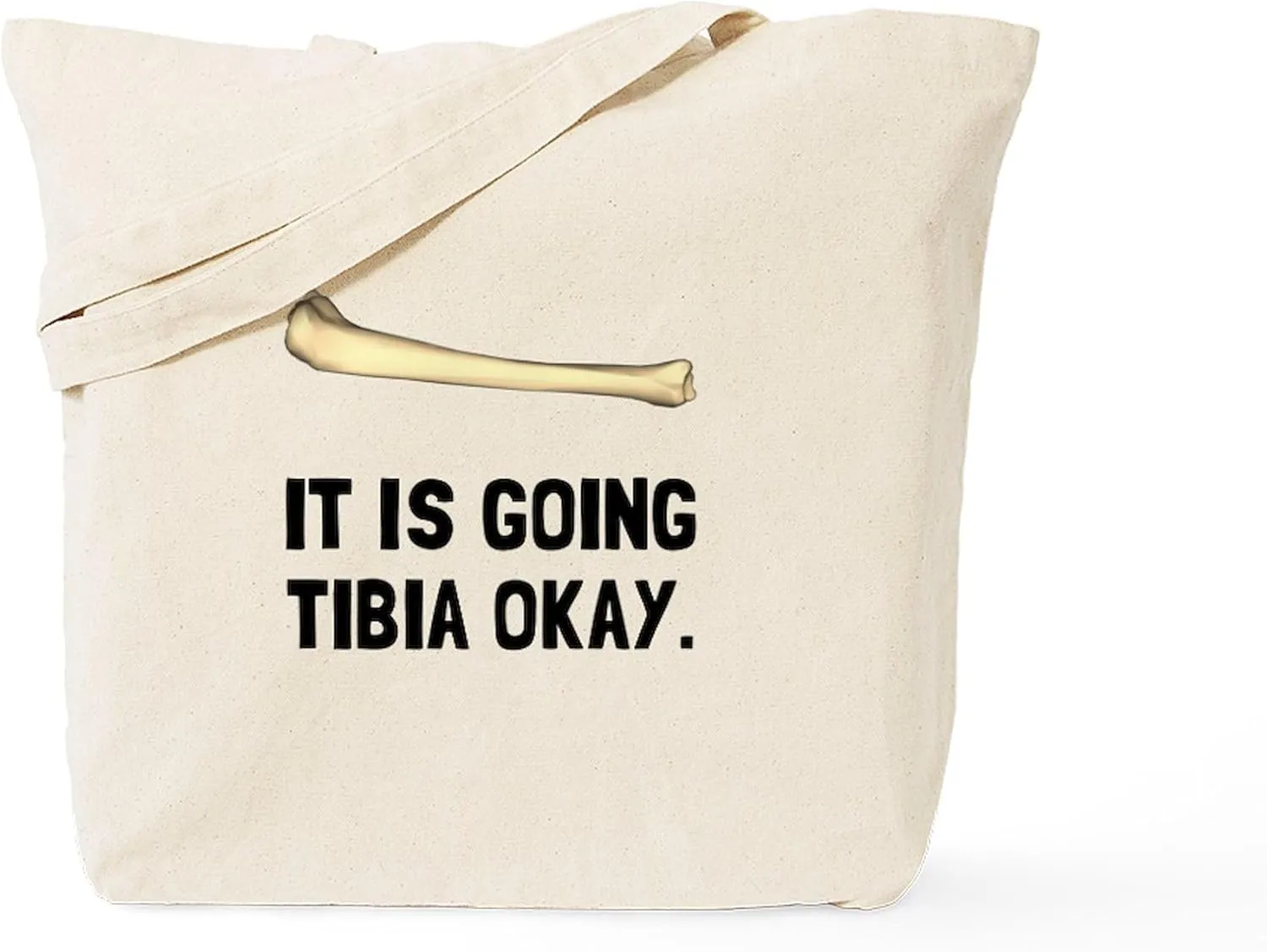 CafePress Tibia Okay Tote Bag Reusable Natural Beige Canvas Shopping Bag