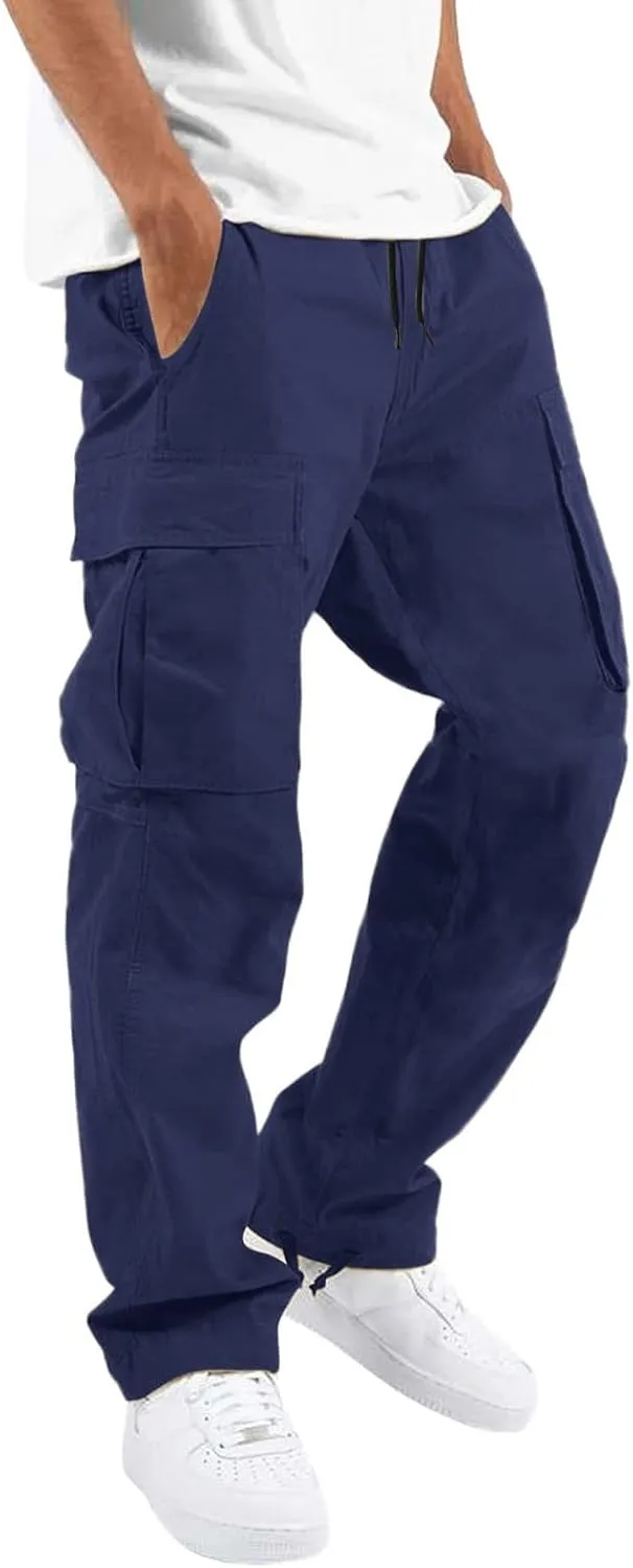 Cargo Pants for Men Relaxed Fit Big and Tall for Workout Running Sweatpants for Mens Casual Joggers Athletic Pants