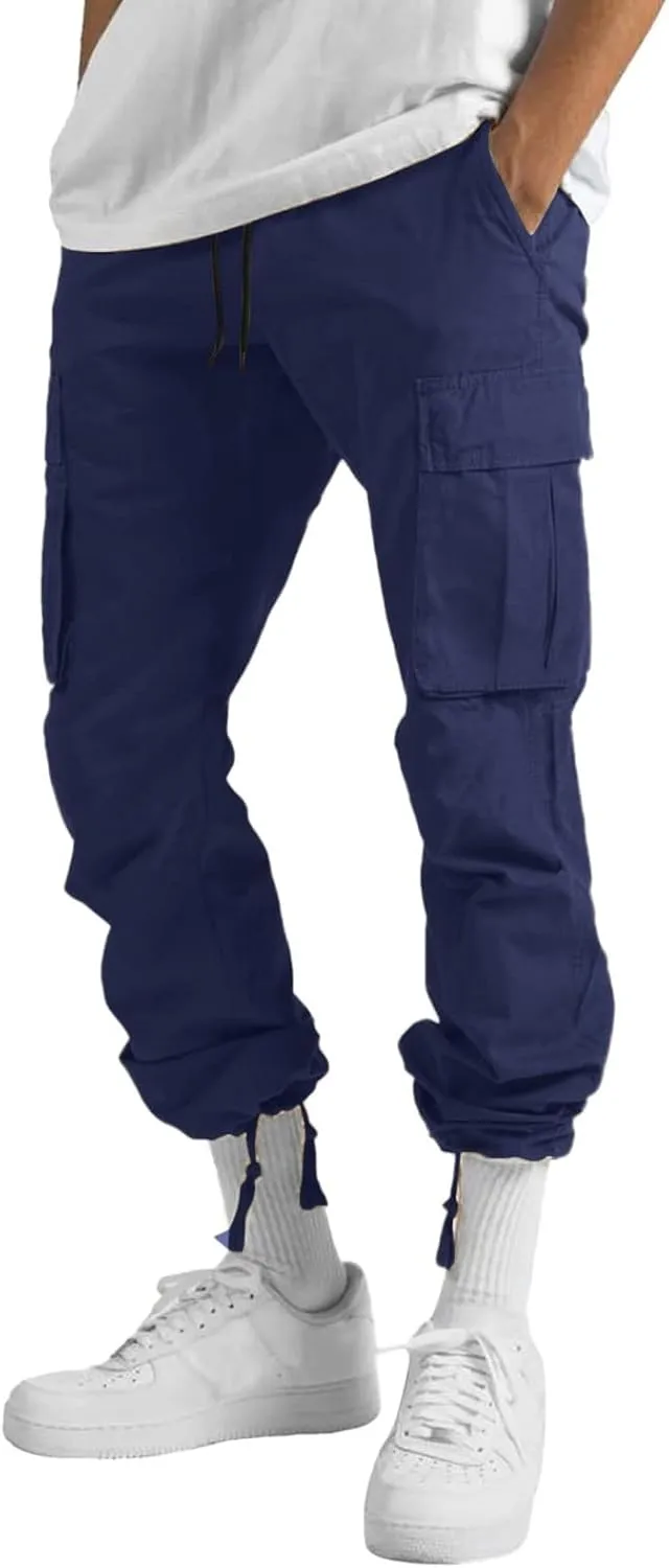 Cargo Pants for Men Relaxed Fit Big and Tall for Workout Running Sweatpants for Mens Casual Joggers Athletic Pants