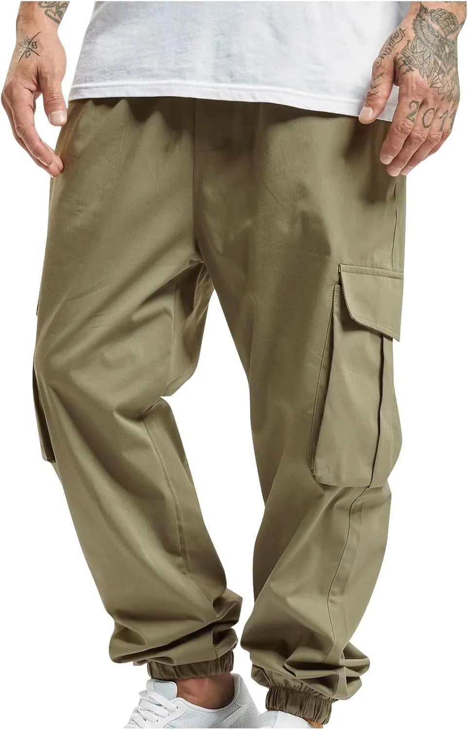 Cargo Pants for Men Slim Fit Mens Hiking Pants Casual Lightweight Joggers Work Pants Multi-Pocket Military Pants