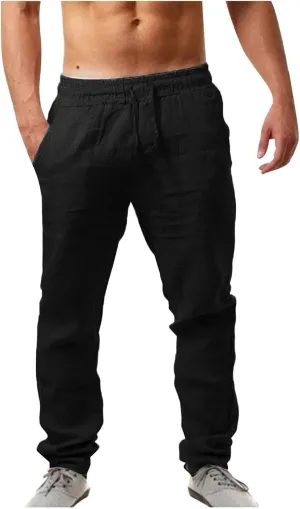 Cargo Work Pant Men Casual Pull On Pants Gym Sports Yoga Sweatpants Multiple Pockets Relaxed Fit Joggers