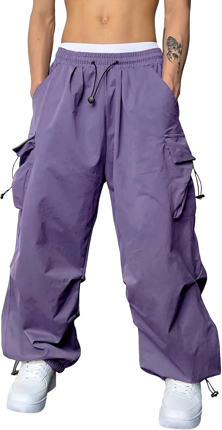 Cargo Work Pant Men Elasticated Casual Track Lounge Pants Loungewear Sweatpant Pockets Relaxed Fit Joggers