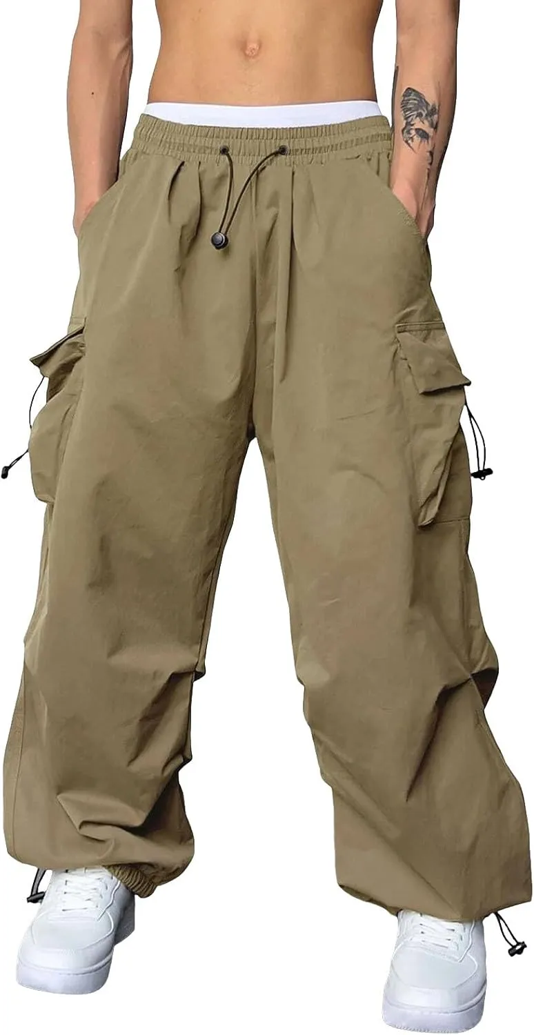 Cargo Work Pant Men Elasticated Casual Track Lounge Pants Loungewear Sweatpant Pockets Relaxed Fit Joggers