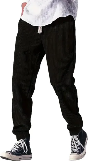Cargo Work Pant Mens Elastic Waist Casual Track Lounge Pants Sports Sweatpant Relaxed Fit Joggers