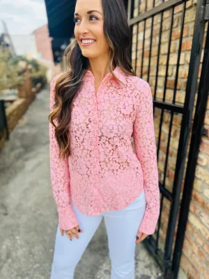 Celine Floral Top- Blush