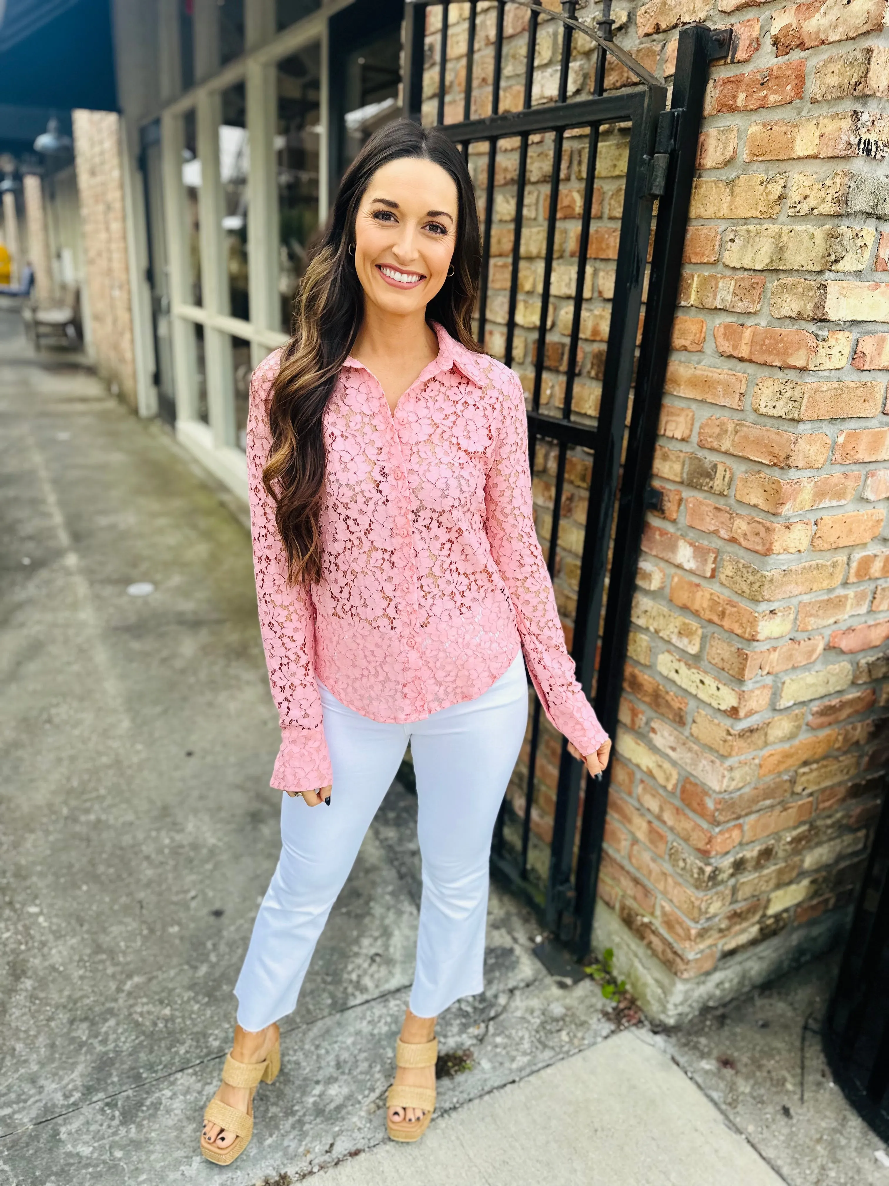 Celine Floral Top- Blush