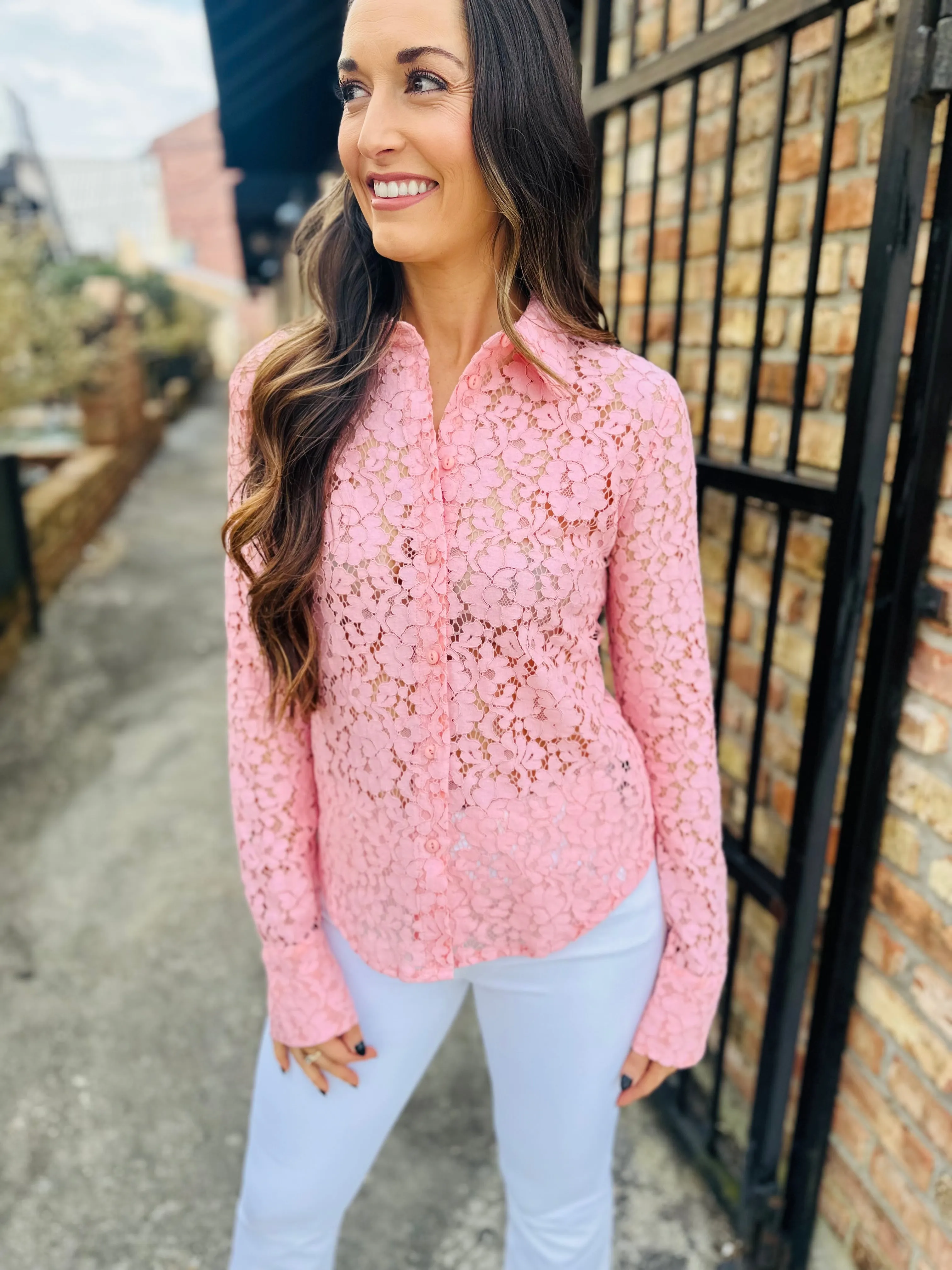 Celine Floral Top- Blush