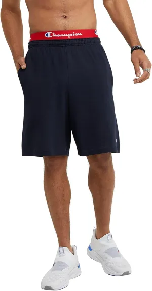 Champion Men's Shorts, Classic Cotton Jersey Athletic Shorts, 9", Long Gym Shorts, Men's Workout Shorts