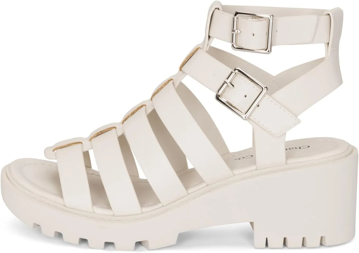 Chariot & Co Fib Women's Platform Sandals  Chunky Heel Gladiator Sandals with Buckles  Summer Style with 2 Heel