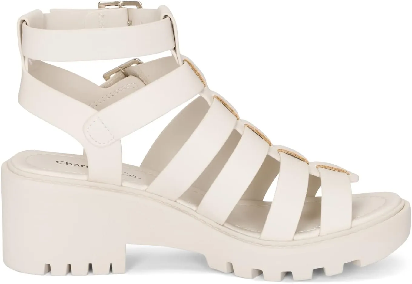 Chariot & Co Fib Women's Platform Sandals  Chunky Heel Gladiator Sandals with Buckles  Summer Style with 2 Heel