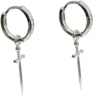 Chic Women's Loop Earrings Dangle Earrings Rhinestones for Birthday Wedding Party