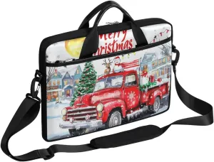 Christmas Winter Pattern Theme Laptop Shoulder Bag Tablet Computer Notebook Sleeve Messenger Bags Carrying Case with Strap Briefcase Tote for 14 15 in Laptops