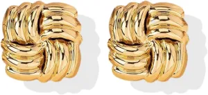 Chunky Gold Earrings for Women Trendy Gold Knot Earrings Gold Stud Earrings Gold Statement Earrings Silver Huggie Hoop Earrings Geometric Drop Earrings Fashion Jewelry for Women