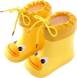 Classic Unisex-Child Rain Boot PVC Rubber Children Water Shoes Waterproof Rain Boots Kids Baby Cartoon Shoes (A, 15.00)