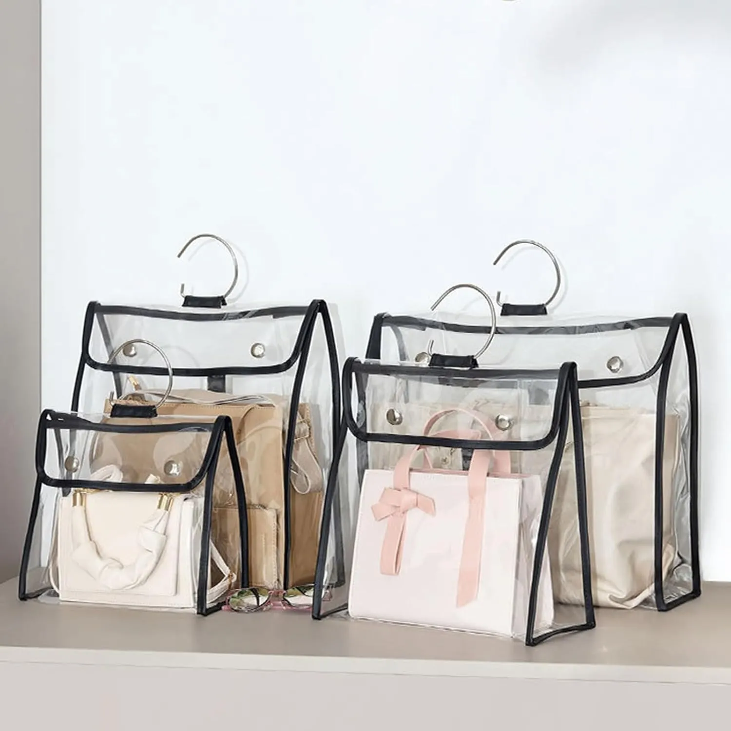 Clear Handbag Storage Organiser Bag Moistureproof Handbag Purse Protector Bag 4 Sizes Storage Bag