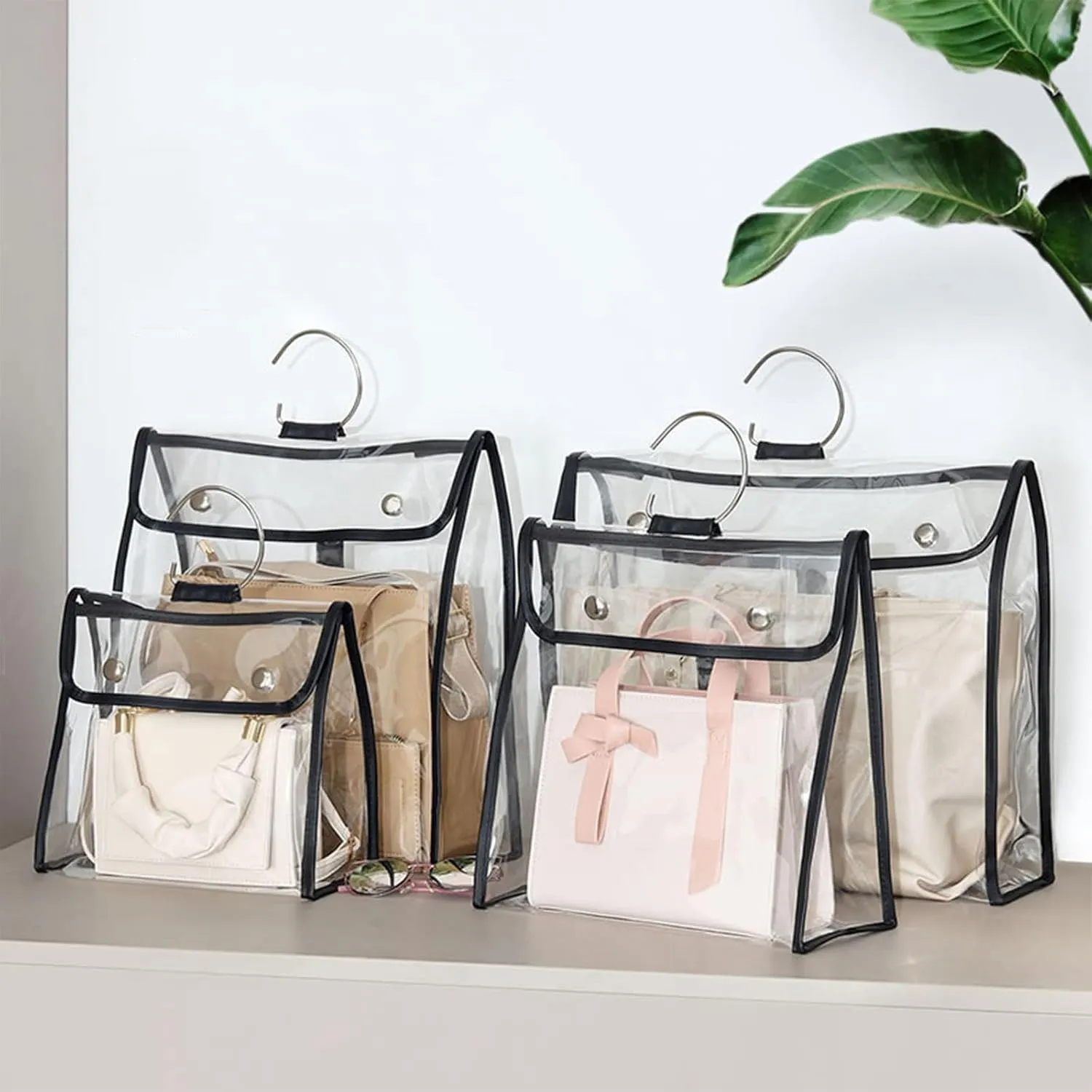Clear Handbag Storage Organiser Bag Moistureproof Handbag Purse Protector Bag 4 Sizes Storage Bag