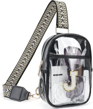 Clear Sling Bags for Stadium Events, Crossbody Bags for Women Stadium Purses Transparent Fanny Pack for Concerts